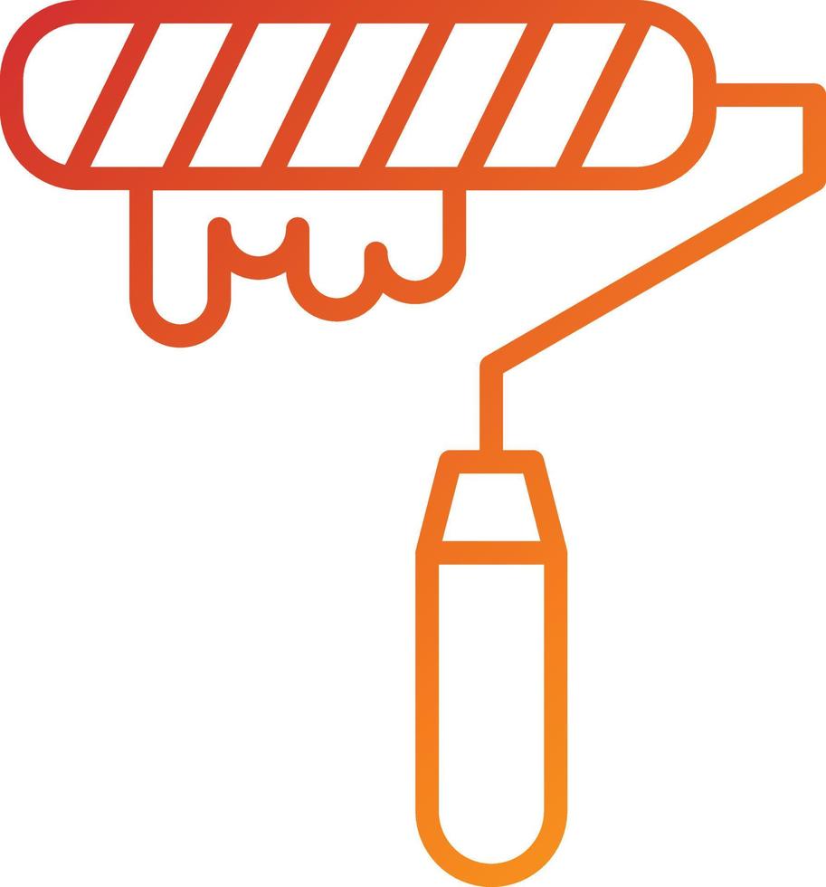 Paint Roller Icon Style vector
