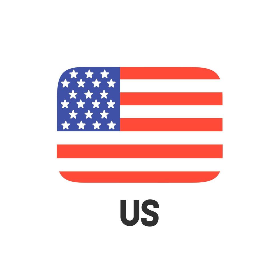 Vector flag of the United States of America. american flag symbol isolated on a white background.