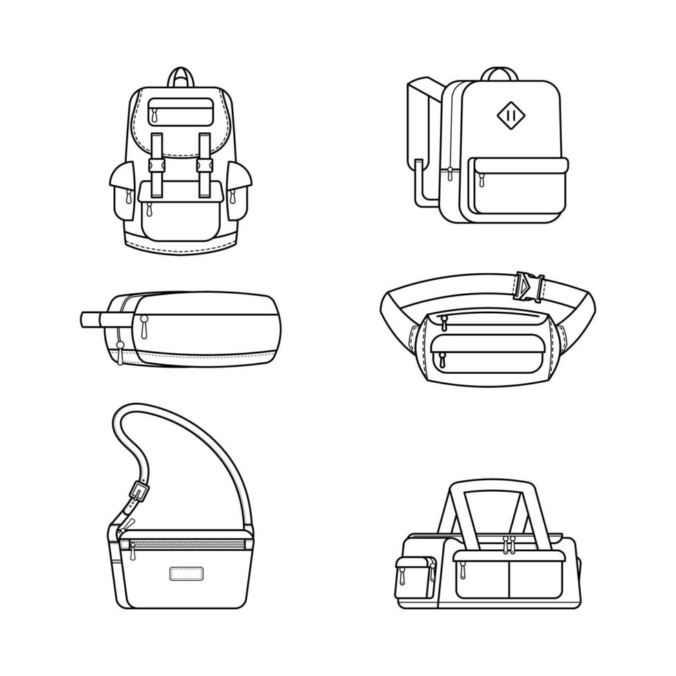 colección de iconos de bolsa, ilustración vectorial eps.10 vector