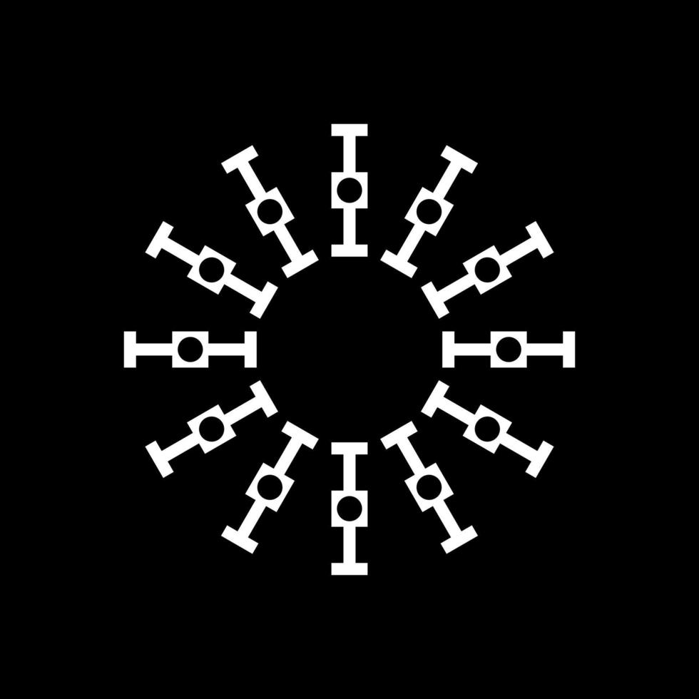 abstracto plano símbolo tecnología moderna vector