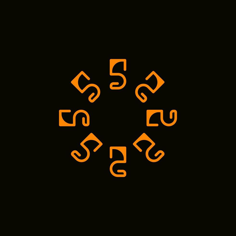 abstract modern simple flat symbol vector