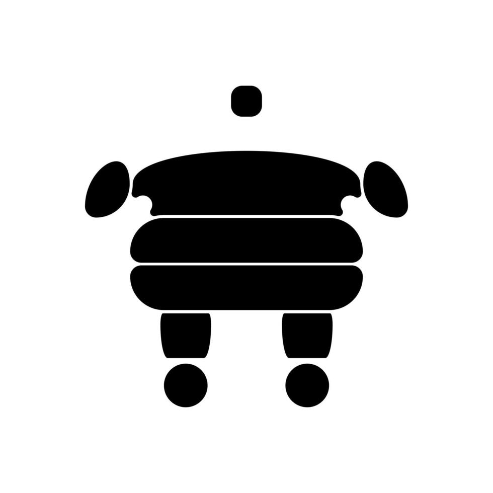 sumo athlete fat icon simple vector
