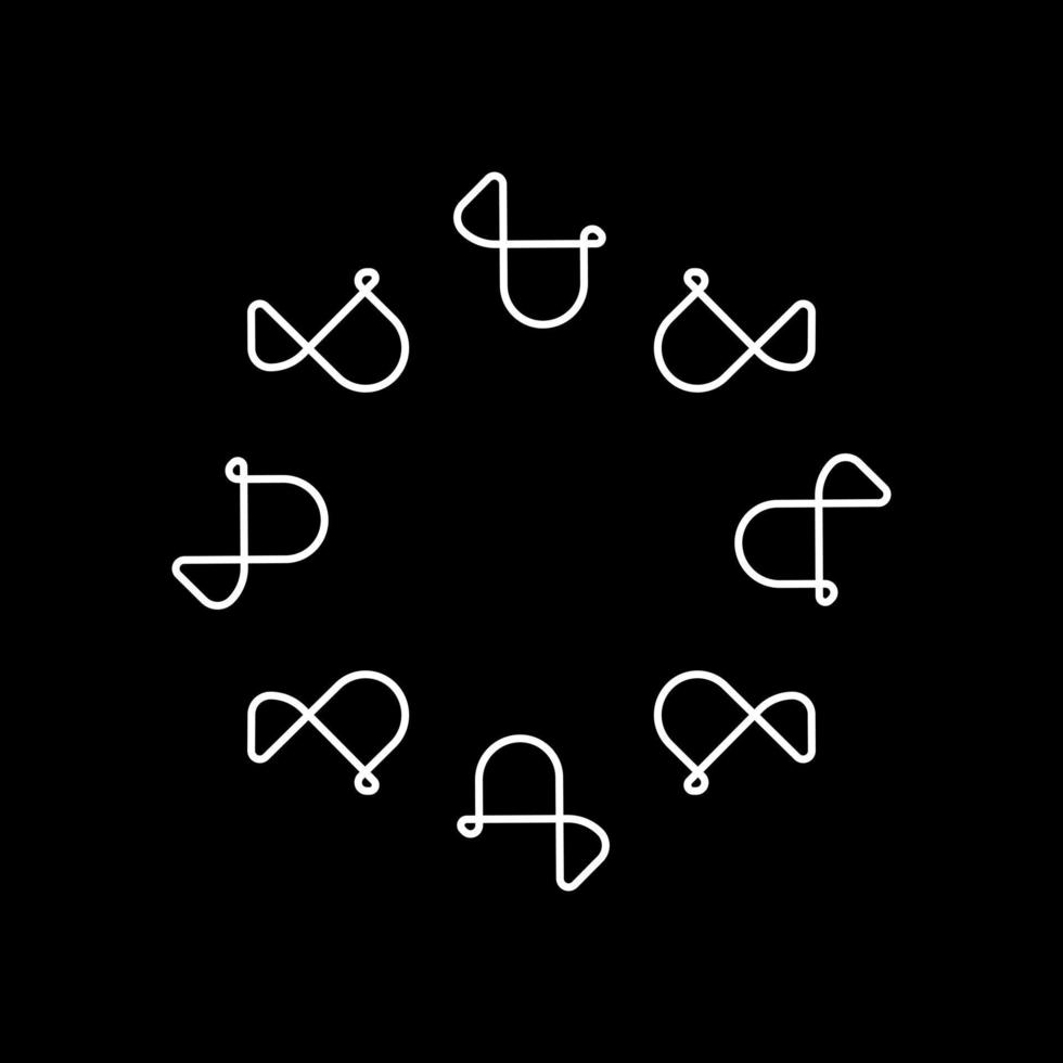 abstract modern simple flat symbol vector