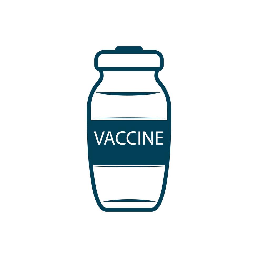 imagen aislada del vial de la vacuna sobre fondo blanco. icono de vacunación. elemento de diseño real. ilustración vectorial vector