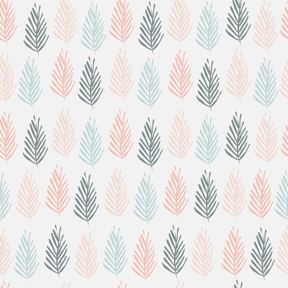 seamless pattern abstract branches of plants on a light background. For printing on textiles, wallpaper, wrapping paper. Original minimalistic print. Vector illustration