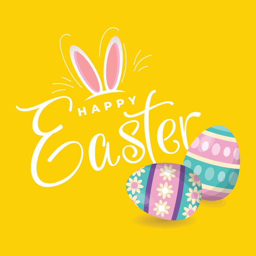 happy easter day illustration vector