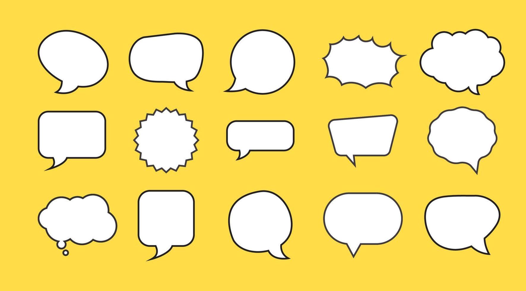 Speech bubble pack template design vector