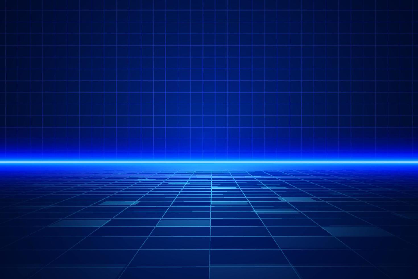 metaverse blue technology background template vector