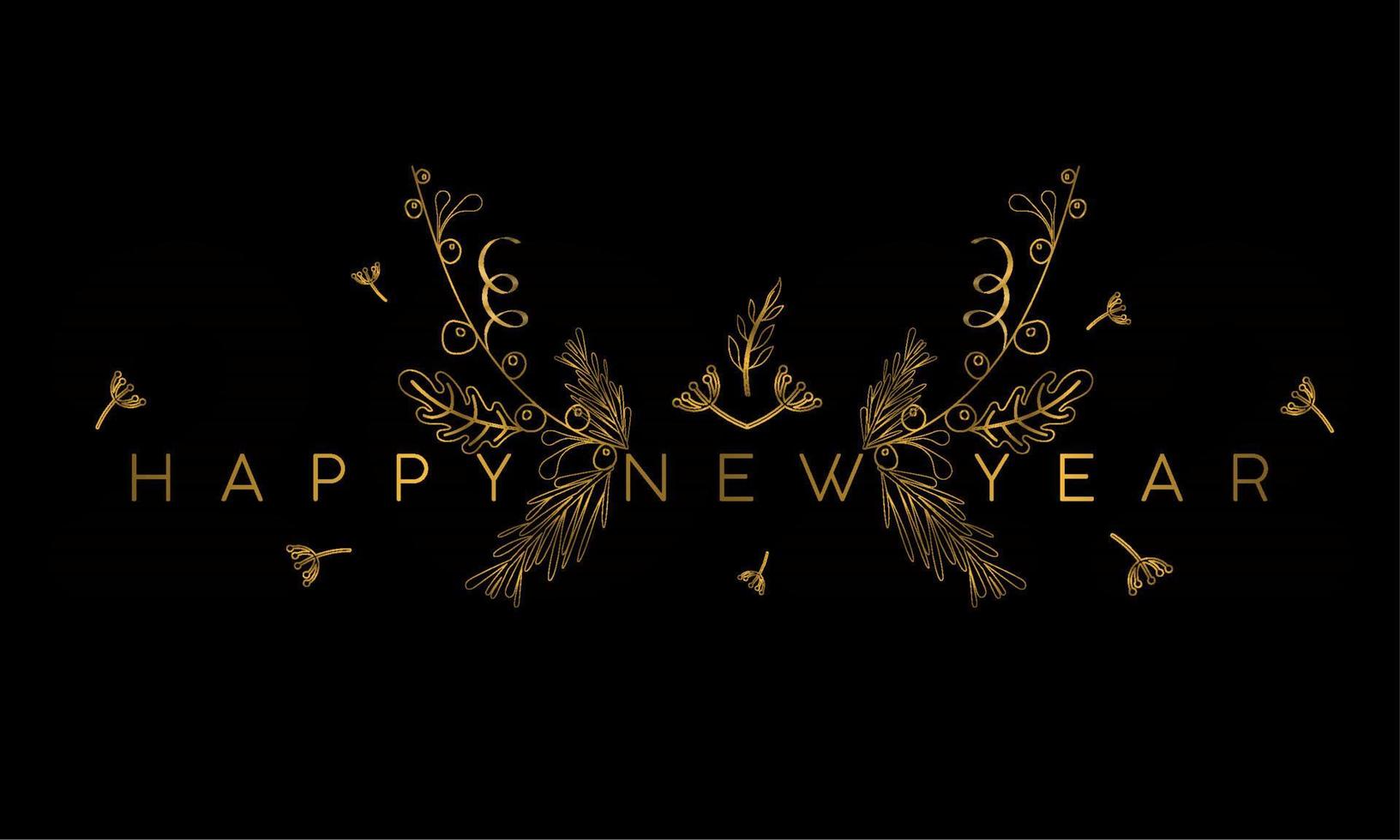 Happy 2022 new year template with glowing text Vector