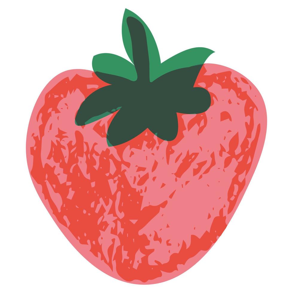 Cartoon Strawberry isolated on white background. vector