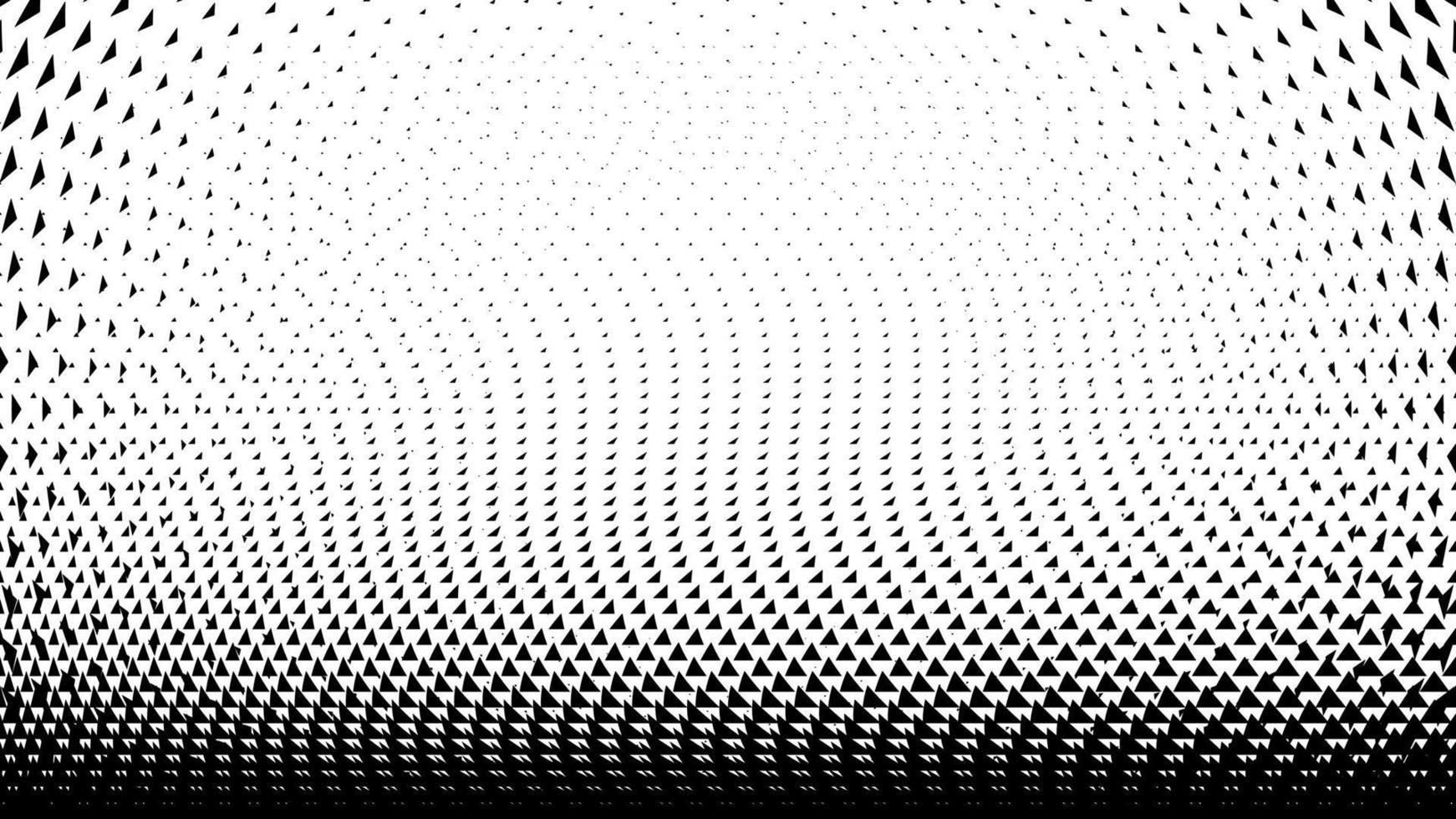 fondo de semitono triangular. tarjeta geométrica en blanco y negro. vector