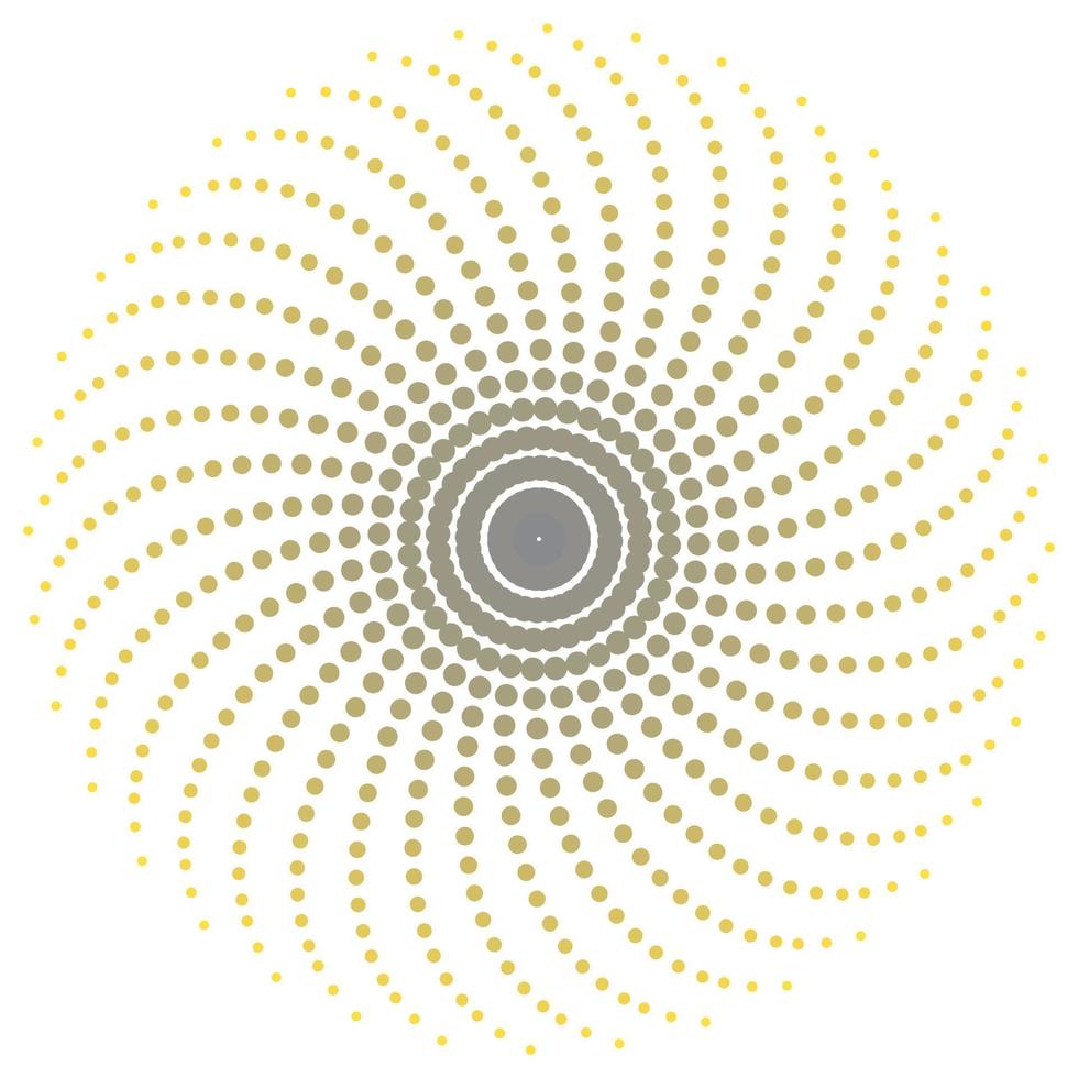 Screen printing pattern. Radiant frame. Abstract vortex. Circular pattern. Pop art round halftone frame isolated on white. Abstract whirligig, eyeball. Dotted print. vector
