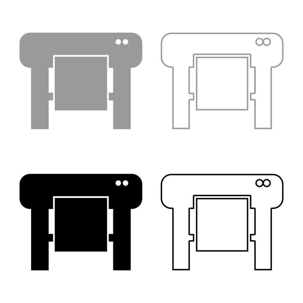 conjunto de iconos de trazador de color negro gris vector