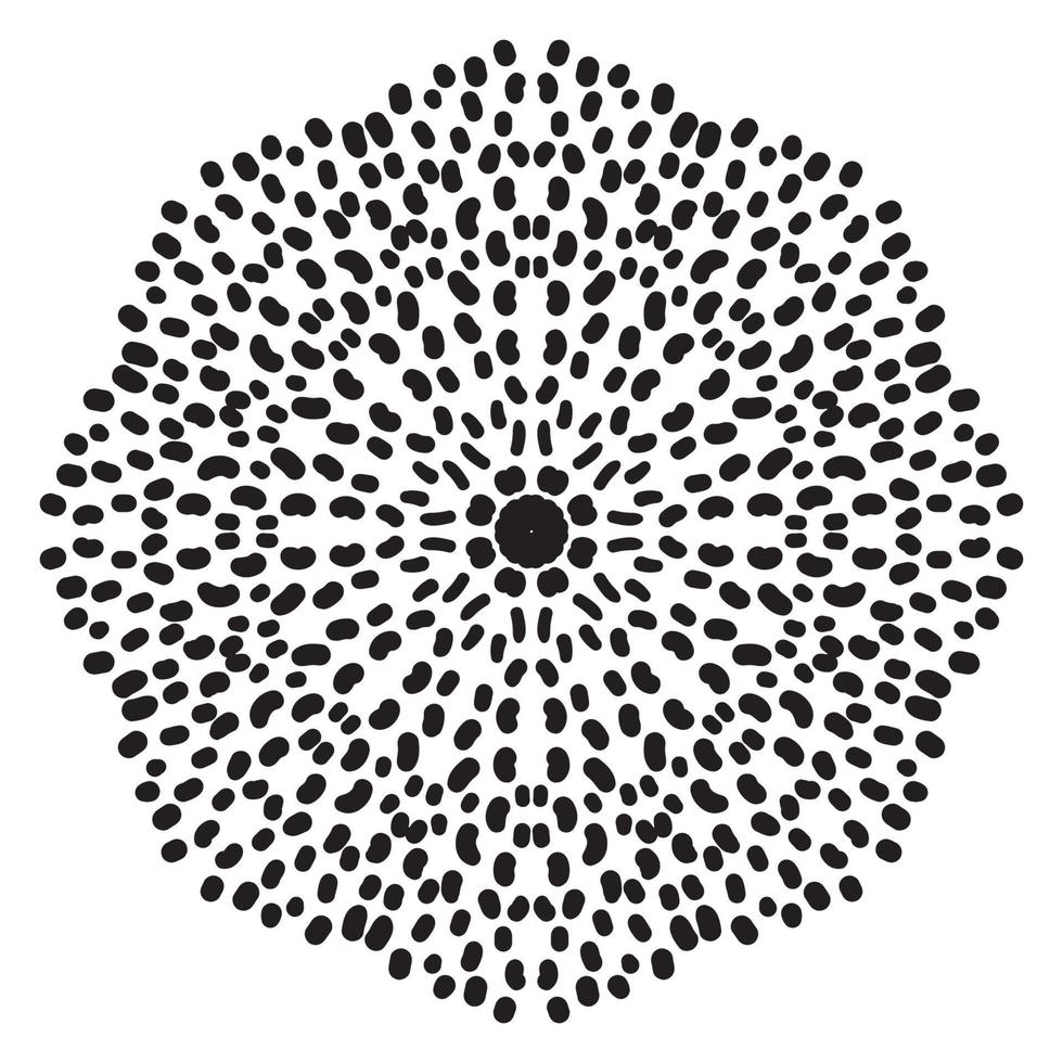 lindo mandala. flor ornamental redonda del doodle aislada en el fondo blanco. ornamento decorativo geométrico en estilo étnico oriental. vector