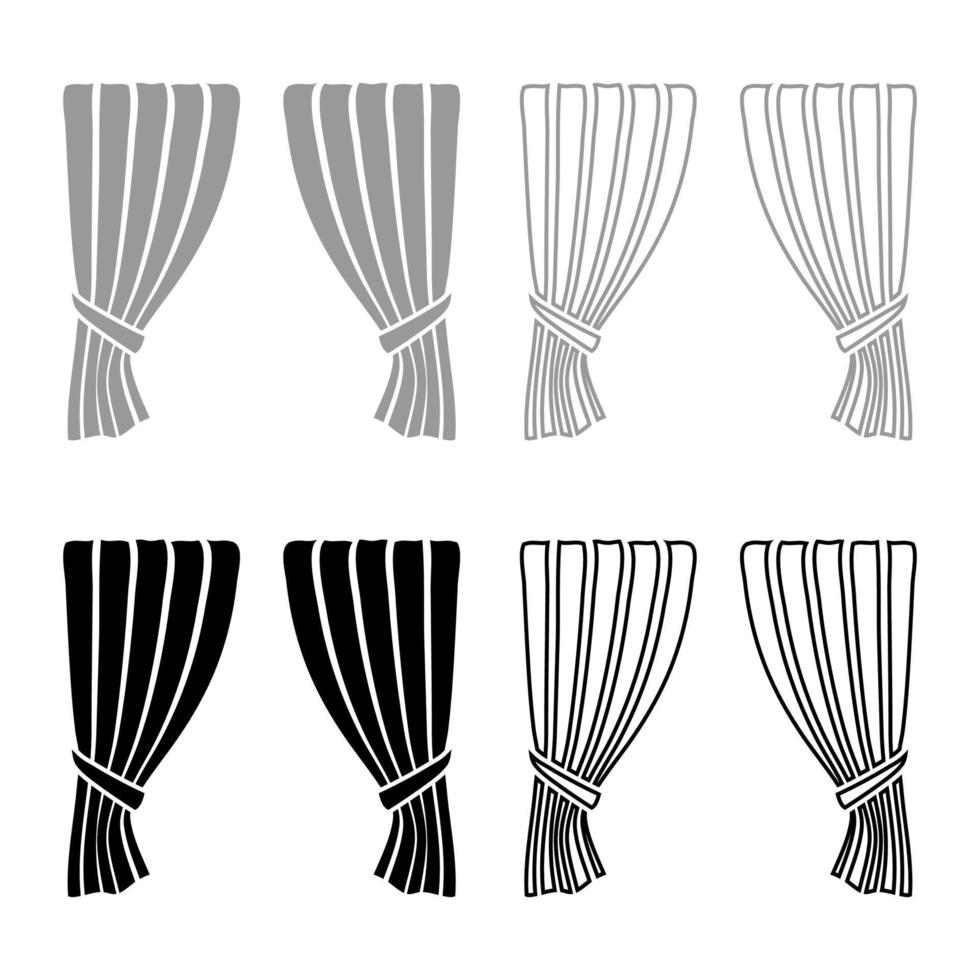 Curtains Blind Curtain Shutter Curtain Shade Portiere drapes for ceremony performance Luxurious curtains Grand opening announcement stage Presintation concept Open drapes Premiere idea icon set black vector