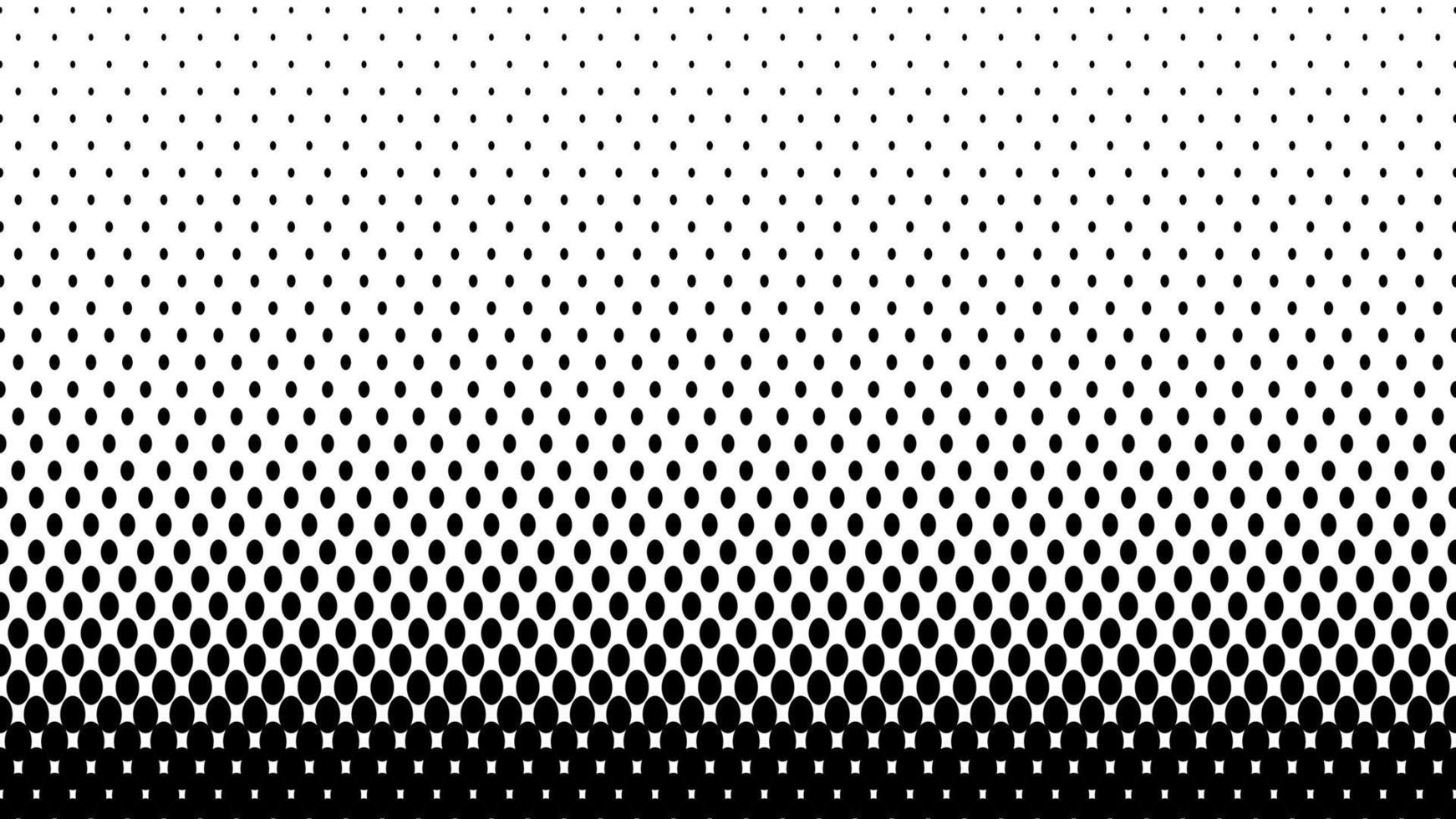 Black and white halftone geometrical background with ovals, circles. vector