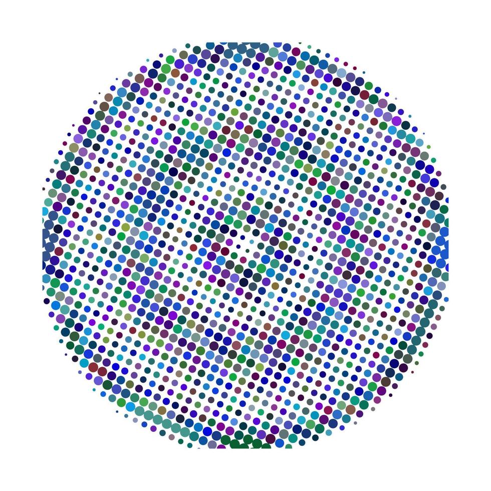 Halftone round element isolated on white background. Radial concentric circle. vector