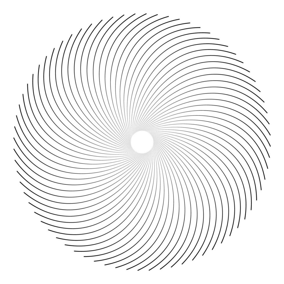 Star, round element, halftone rays card isolated on background. Geometric linear poster. vector