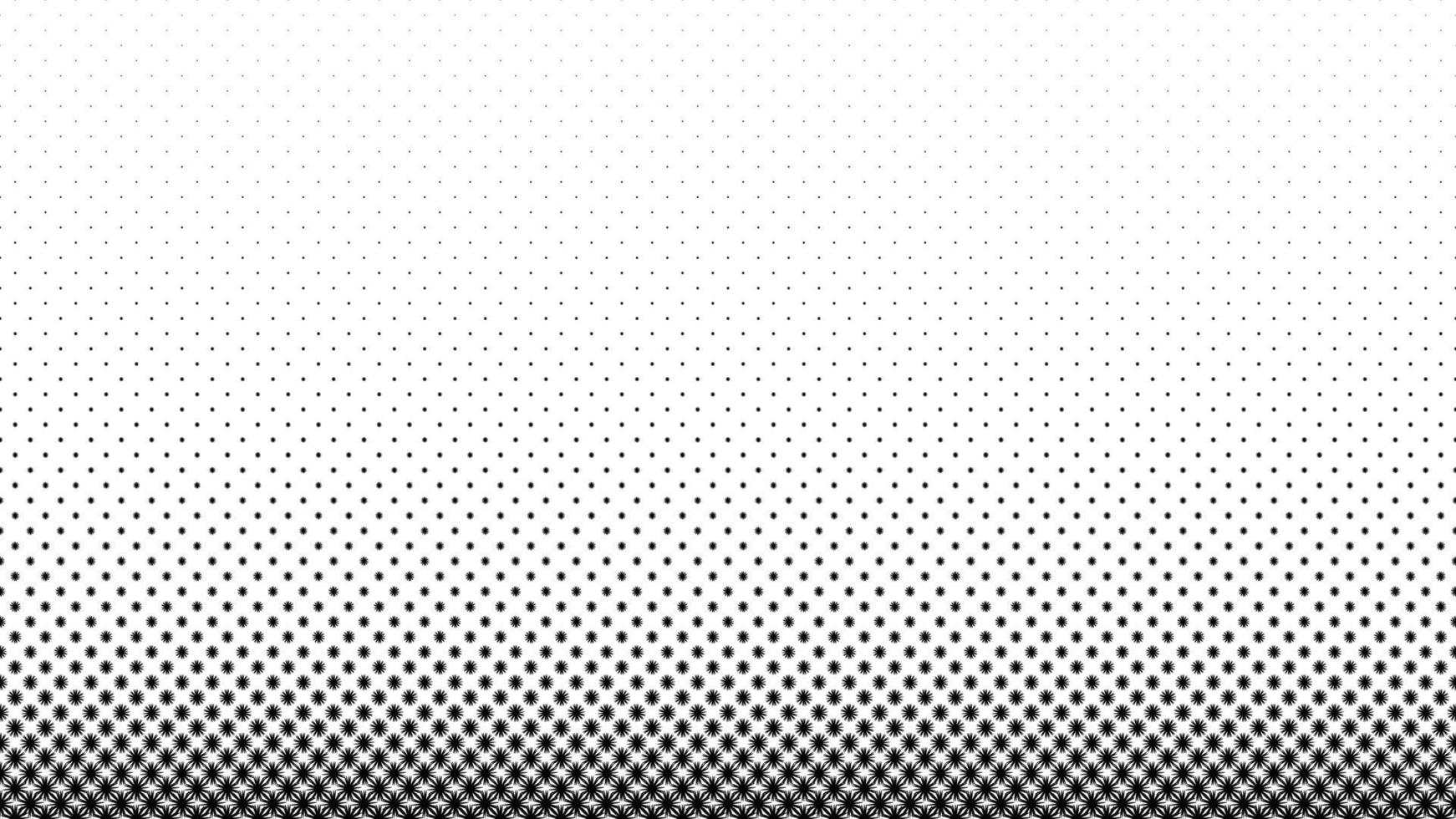 Black and white with stars halftone pattern. Geometrical background. vector