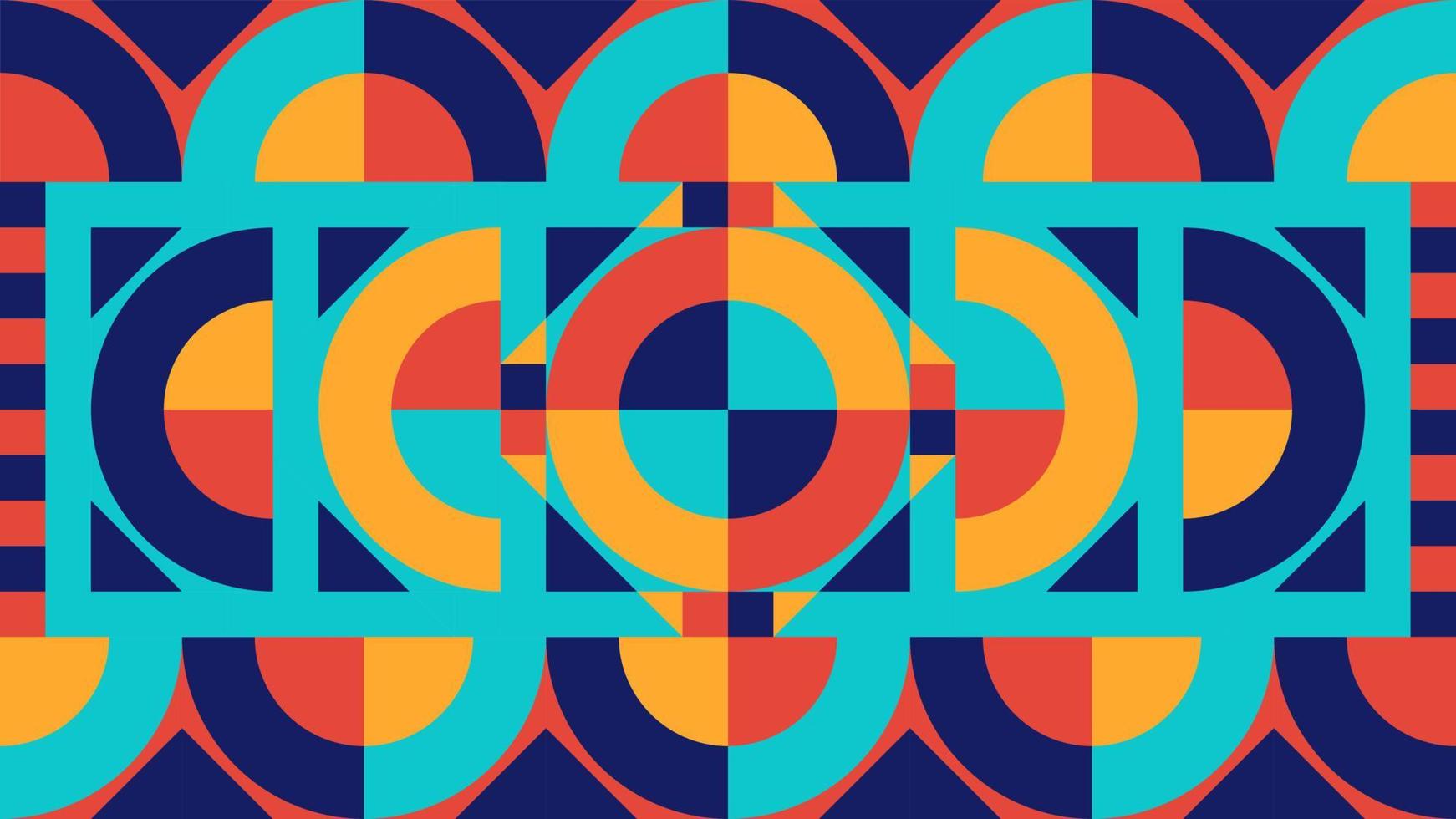Pattern of Pop and Colorful Abstract Geometric Shape with simple design. vector