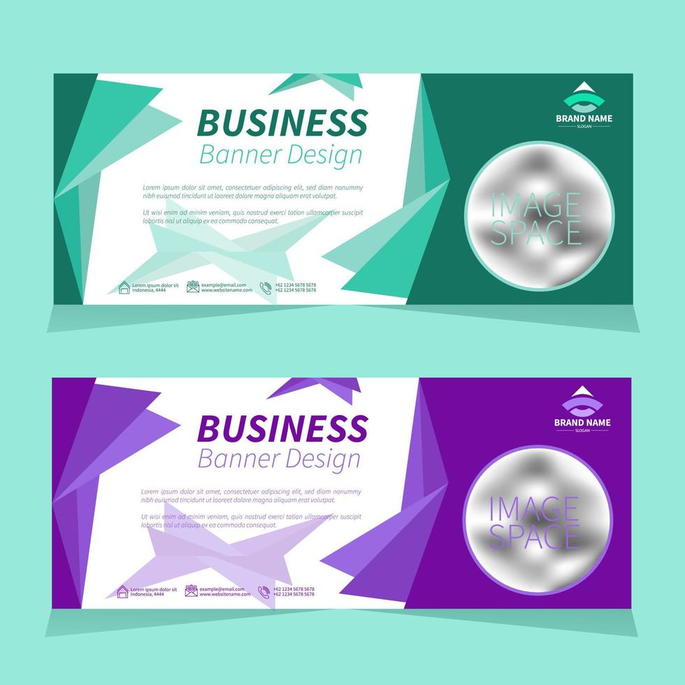 Two sets of banner designs for your company business. vector