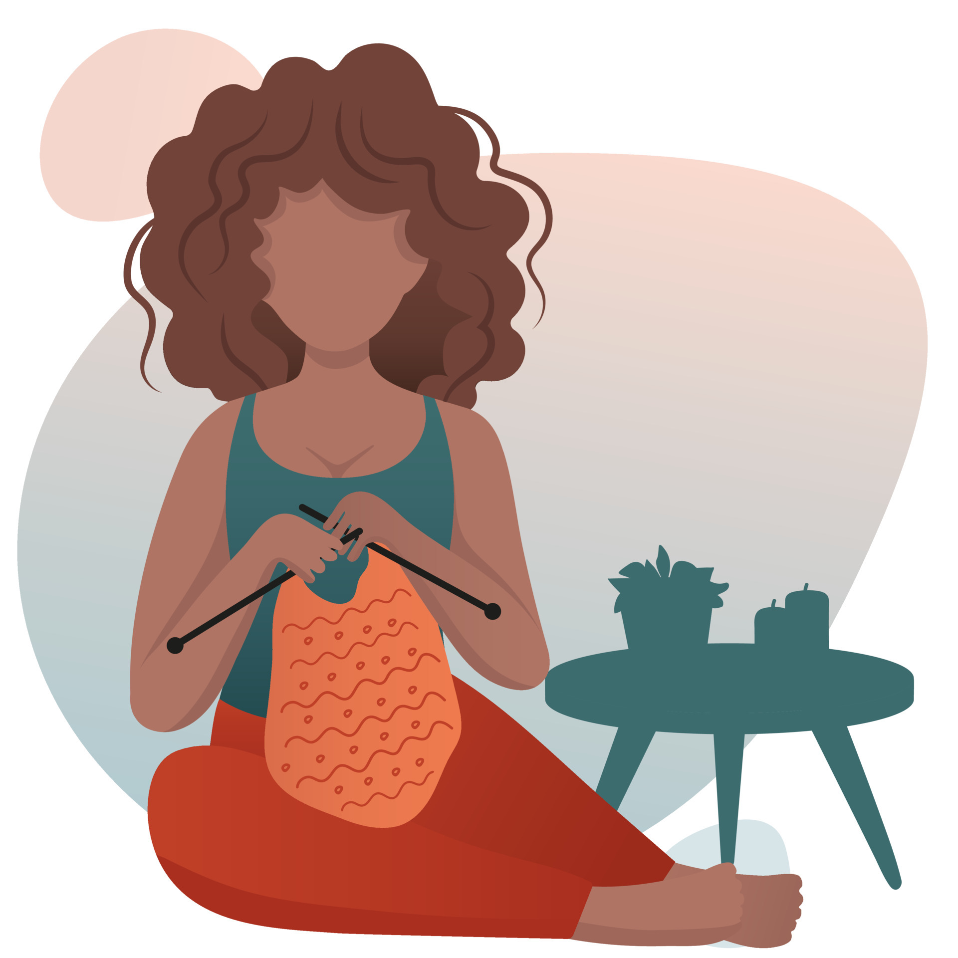 Woman knits at home. Hobby time. Cozy home. Vector cute flat cartoon illustration. Handmade concept. 5899732 Vector Art at Vecteezy Woman knits at home. Hobby time. Cozy home. Vector cute flat cartoon illustration. Handmade concept. 5899732 Vector Art at Vecteezy