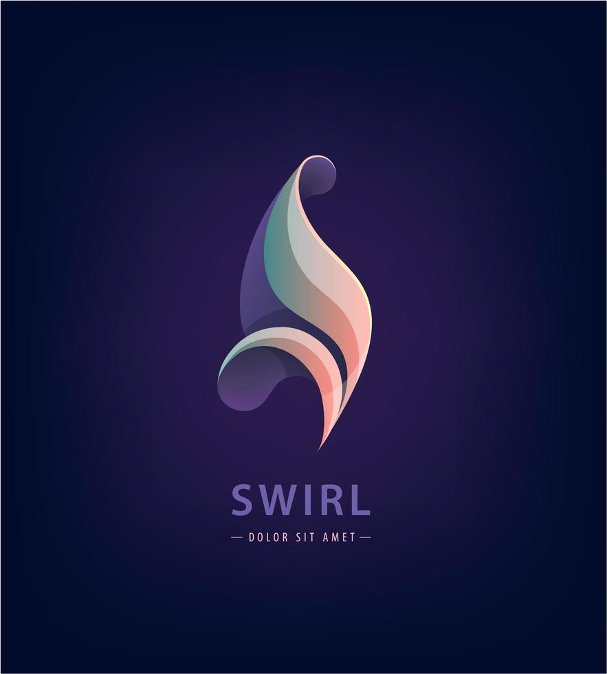 Vector abstract swirl Logo Design. Icon Concept. Classic luxury branding concept