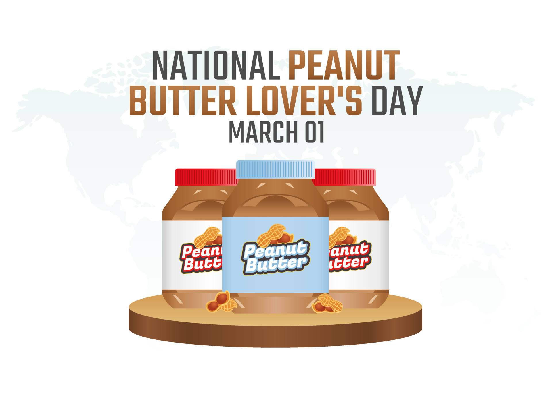 vector graphic of national peanut butter lover's day good for national