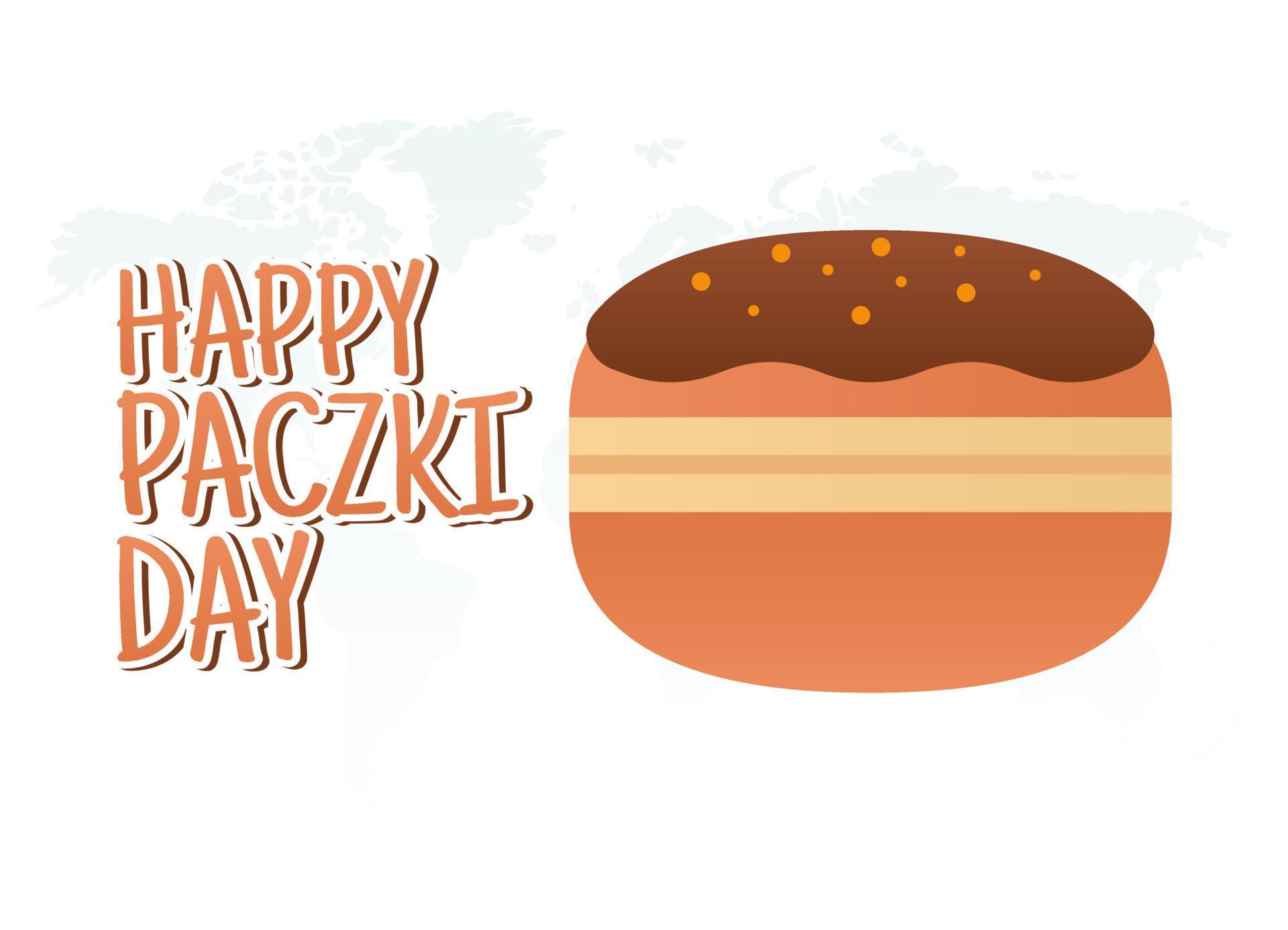 vector graphic of happy paczki day good for happy paczki day