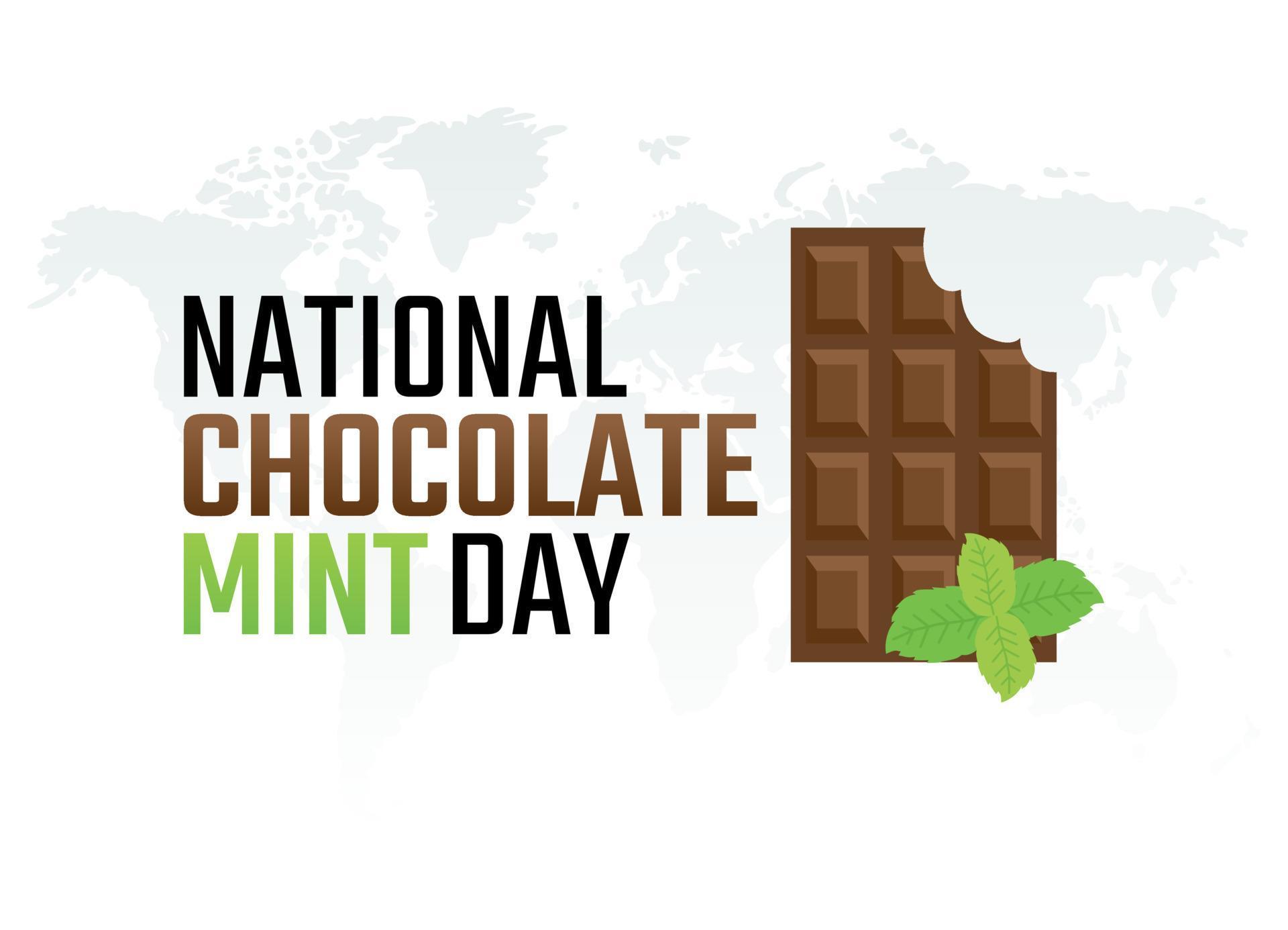 vector graphic of national chocolate mint day good for national chocolate mint day celebration