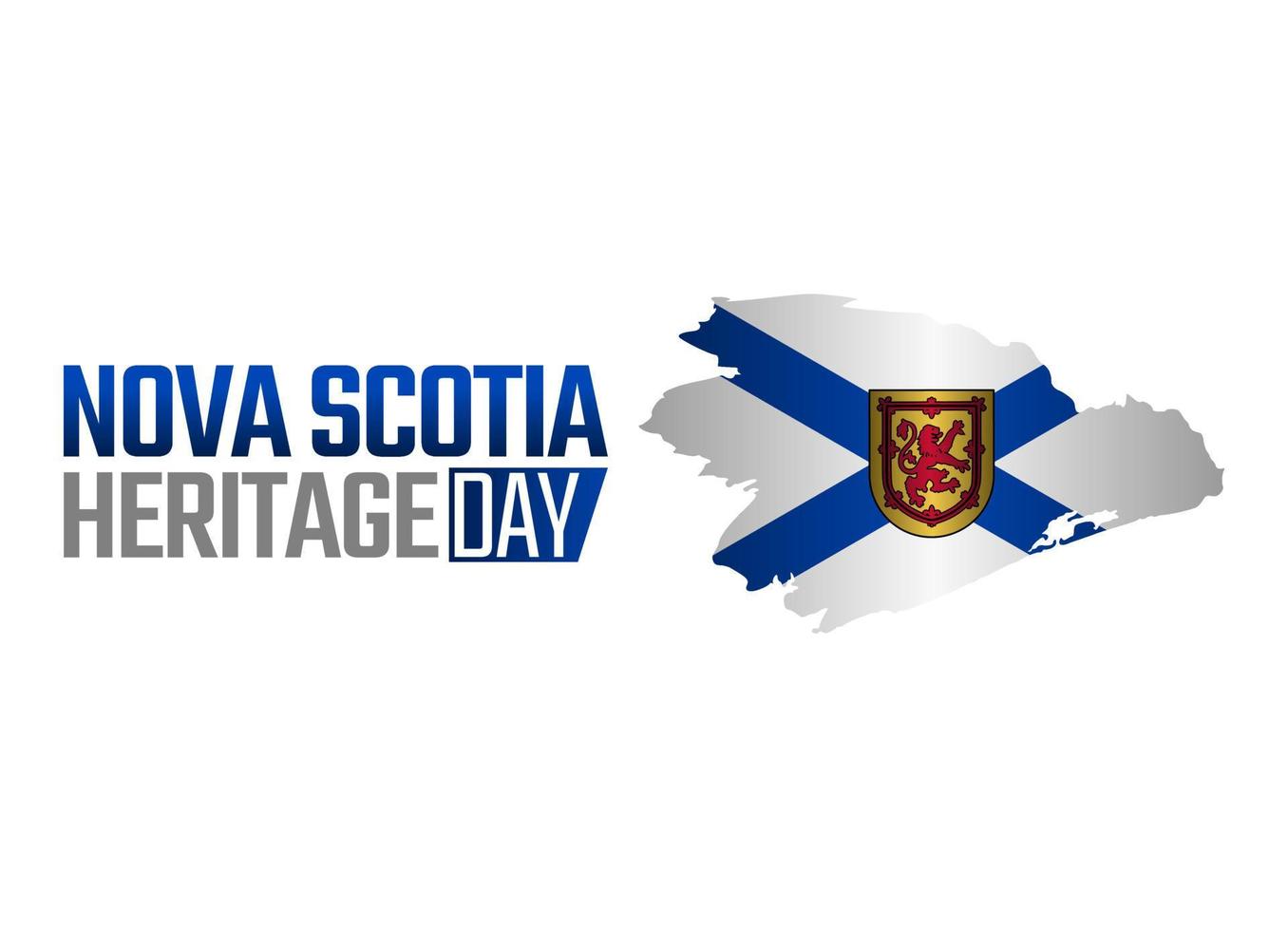 vector graphic of nova scotia heritage day good for nova scotia