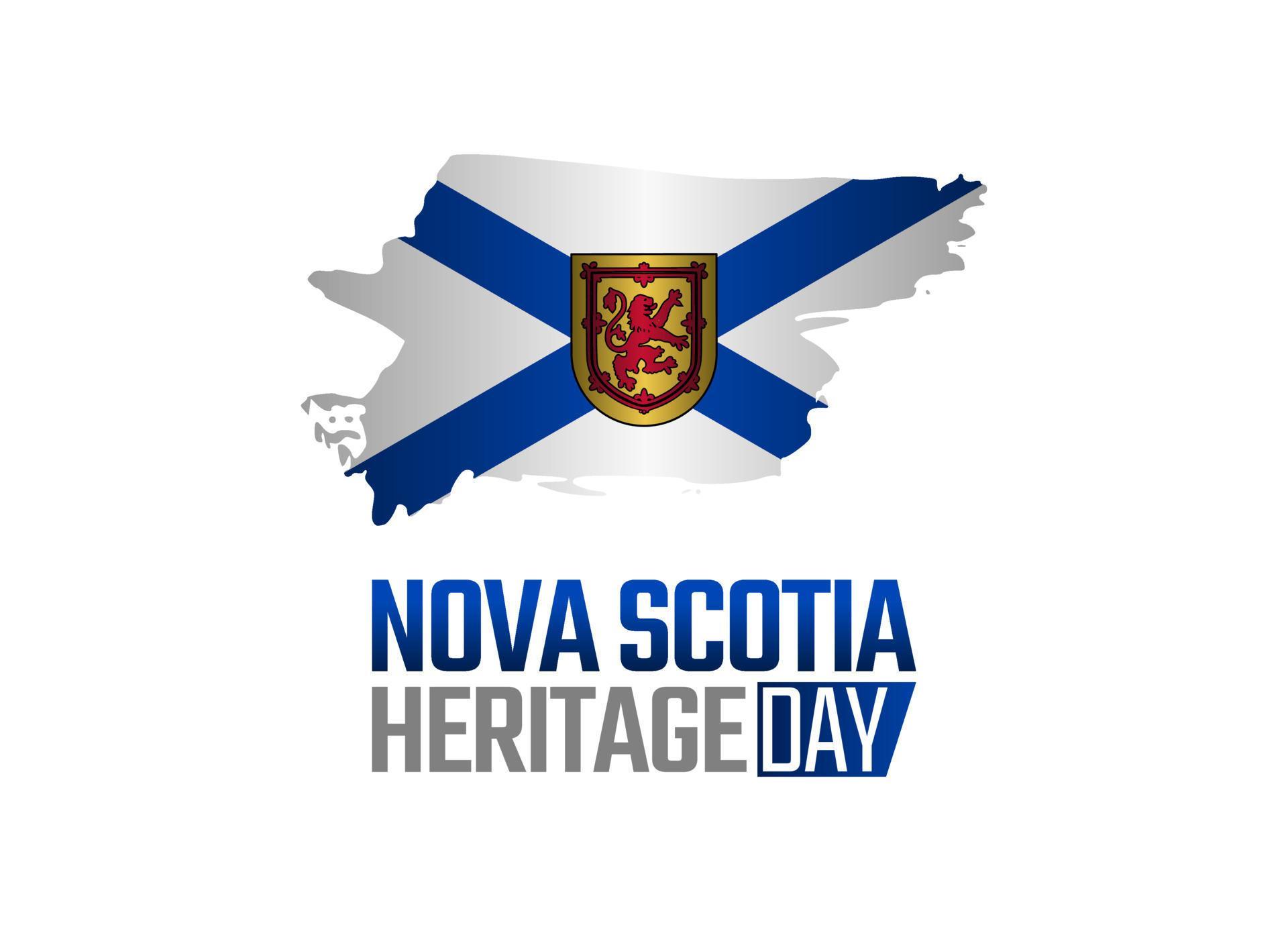 vector graphic of nova scotia heritage day good for nova scotia