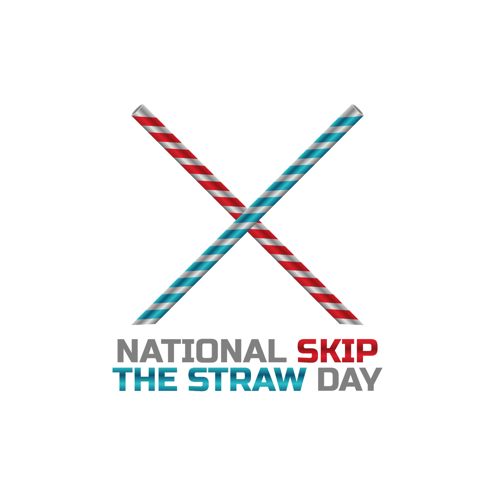 vector graphic of national skip the straw day good for national skip