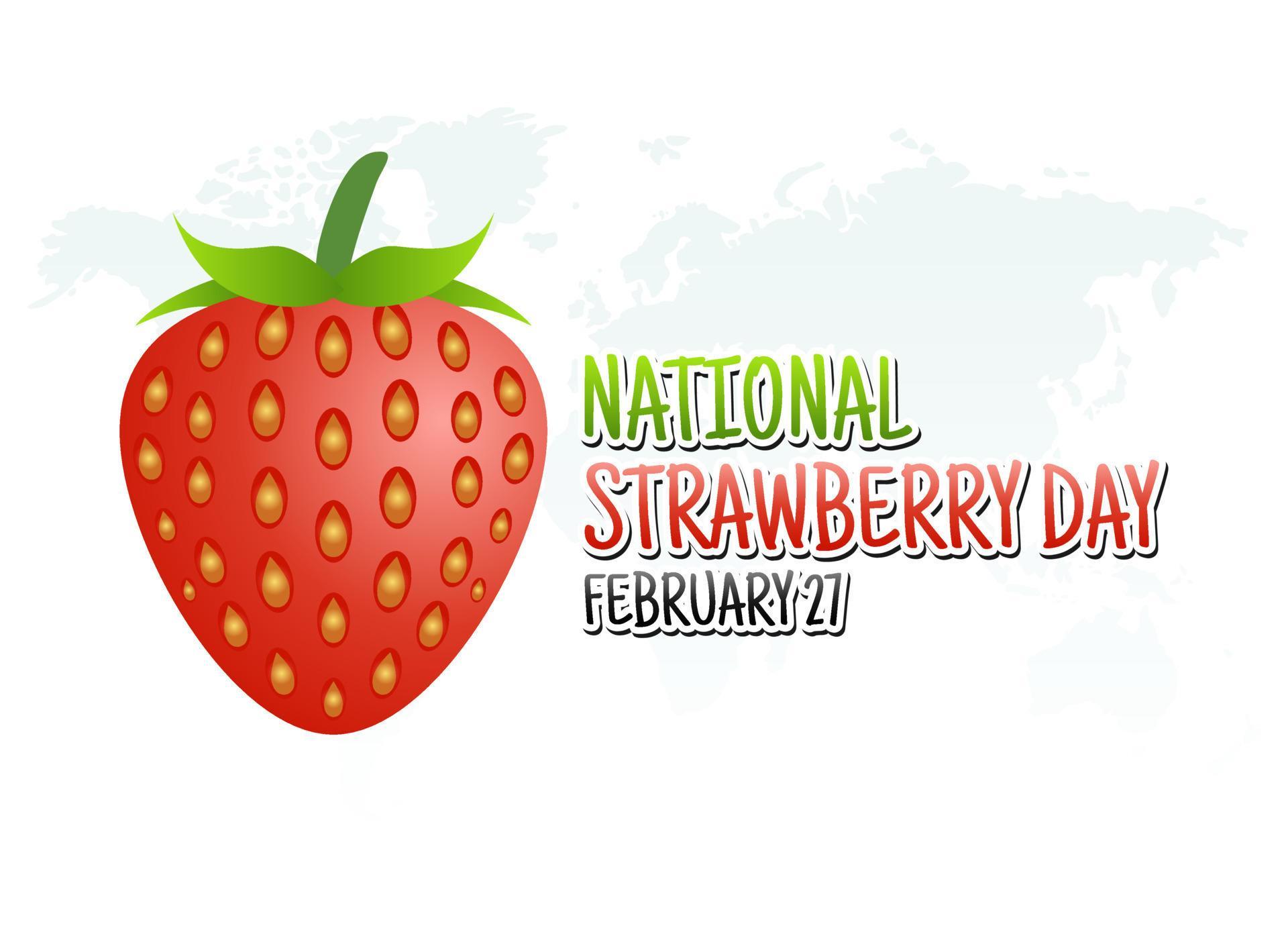 vector graphic of national strawberry day good for national strawberry