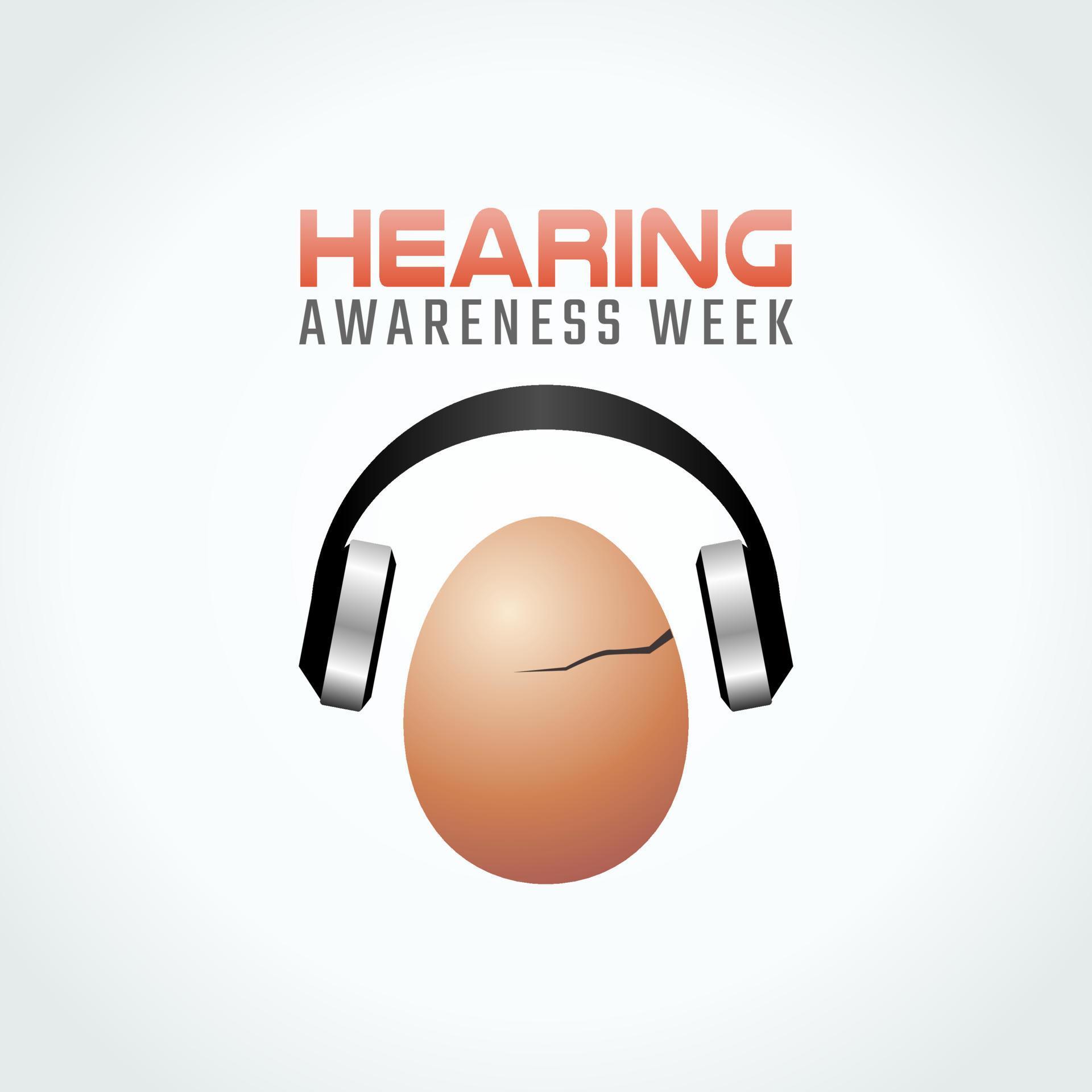vector graphic of hearing awareness week good for hearing awareness