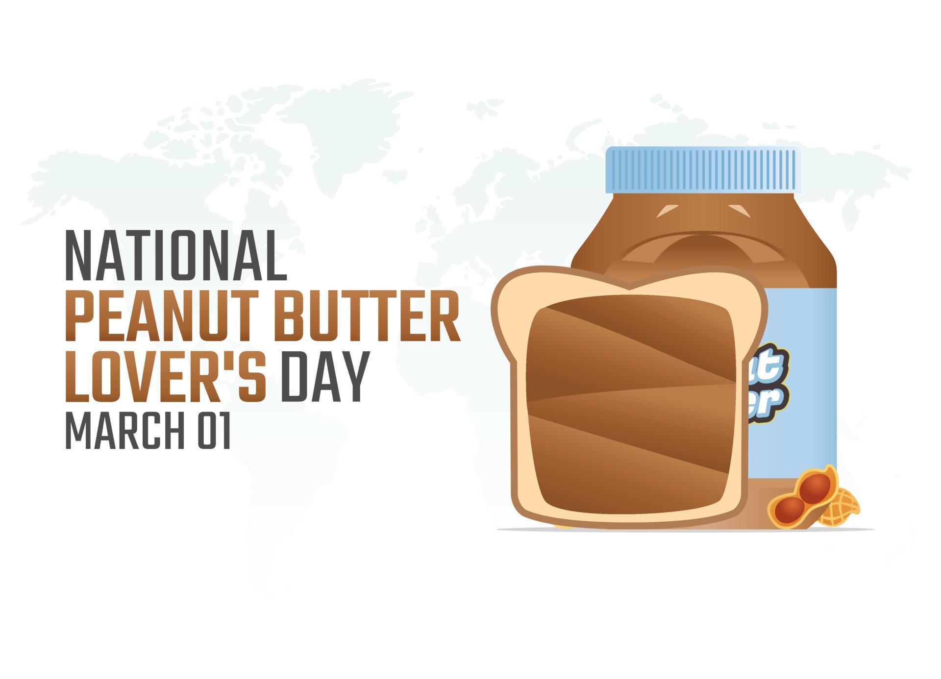 vector graphic of national peanut butter lover's day good for national