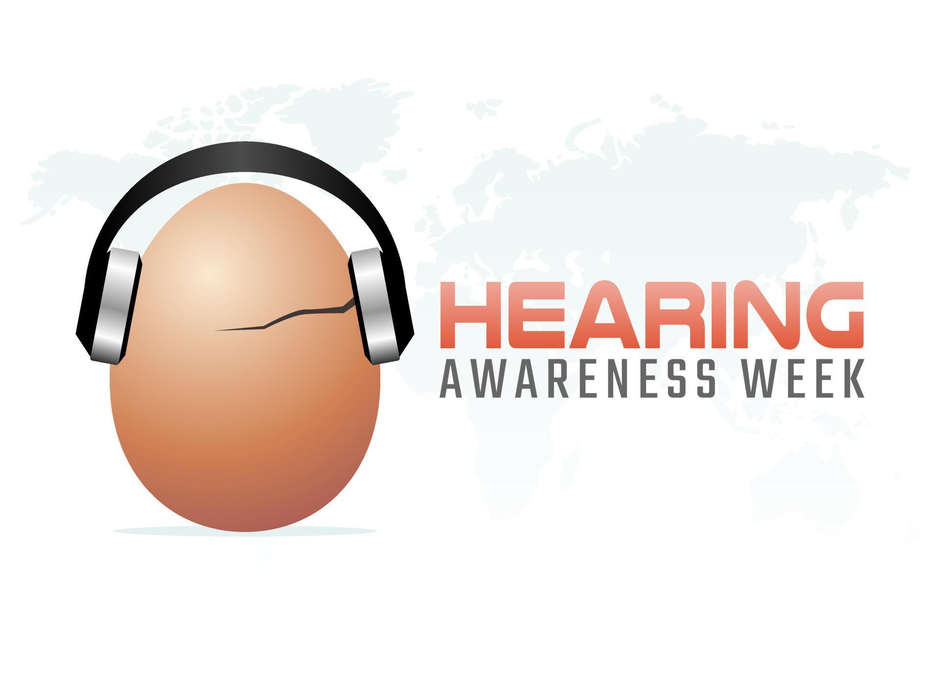 vector graphic of hearing awareness week good for hearing awareness