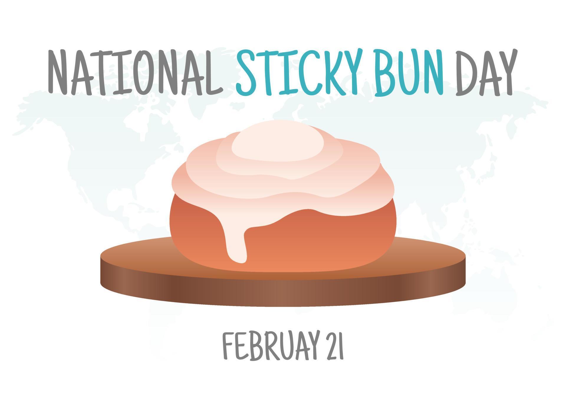 vector graphic of national sticky bun day good for national sticky bun