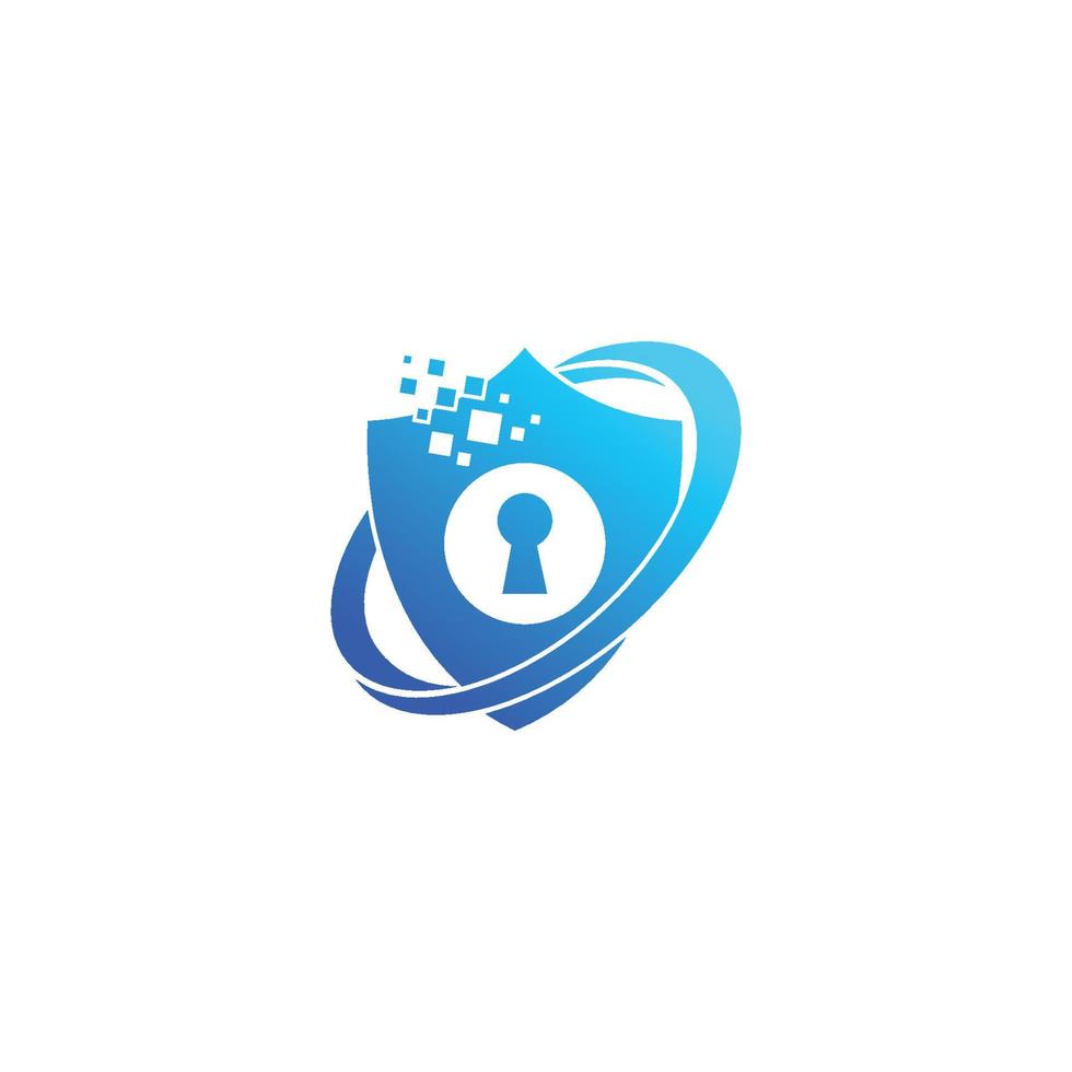 Tech Security Guard Logo Design Vector Image