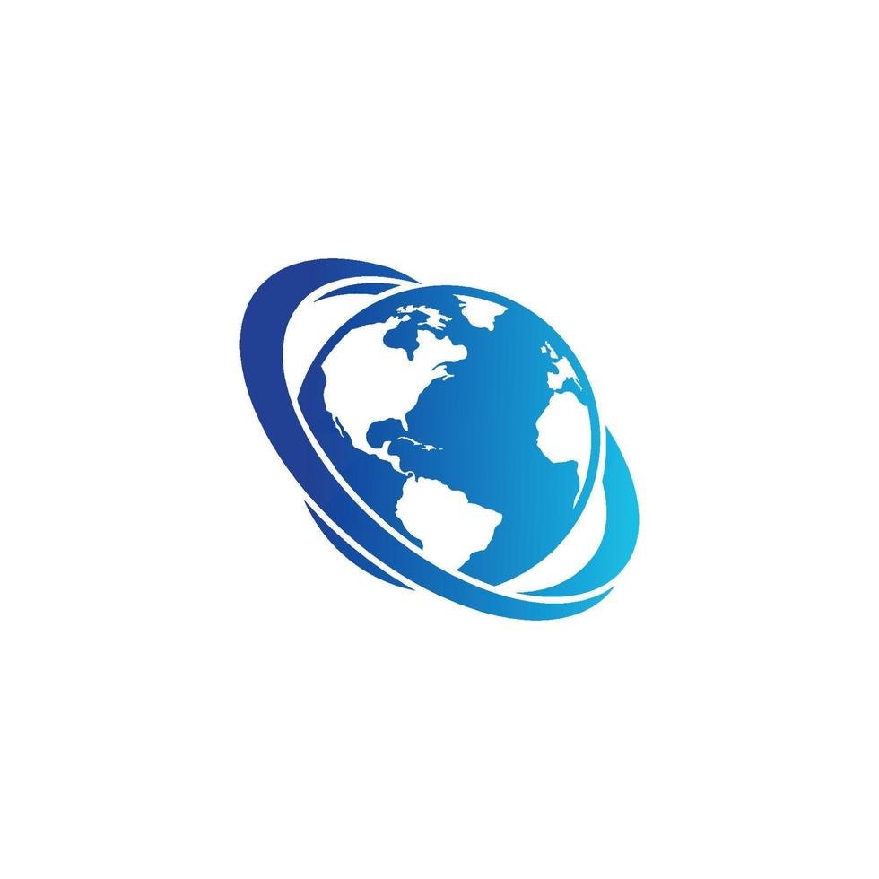 Earth Planet Globe Logo Vector Image