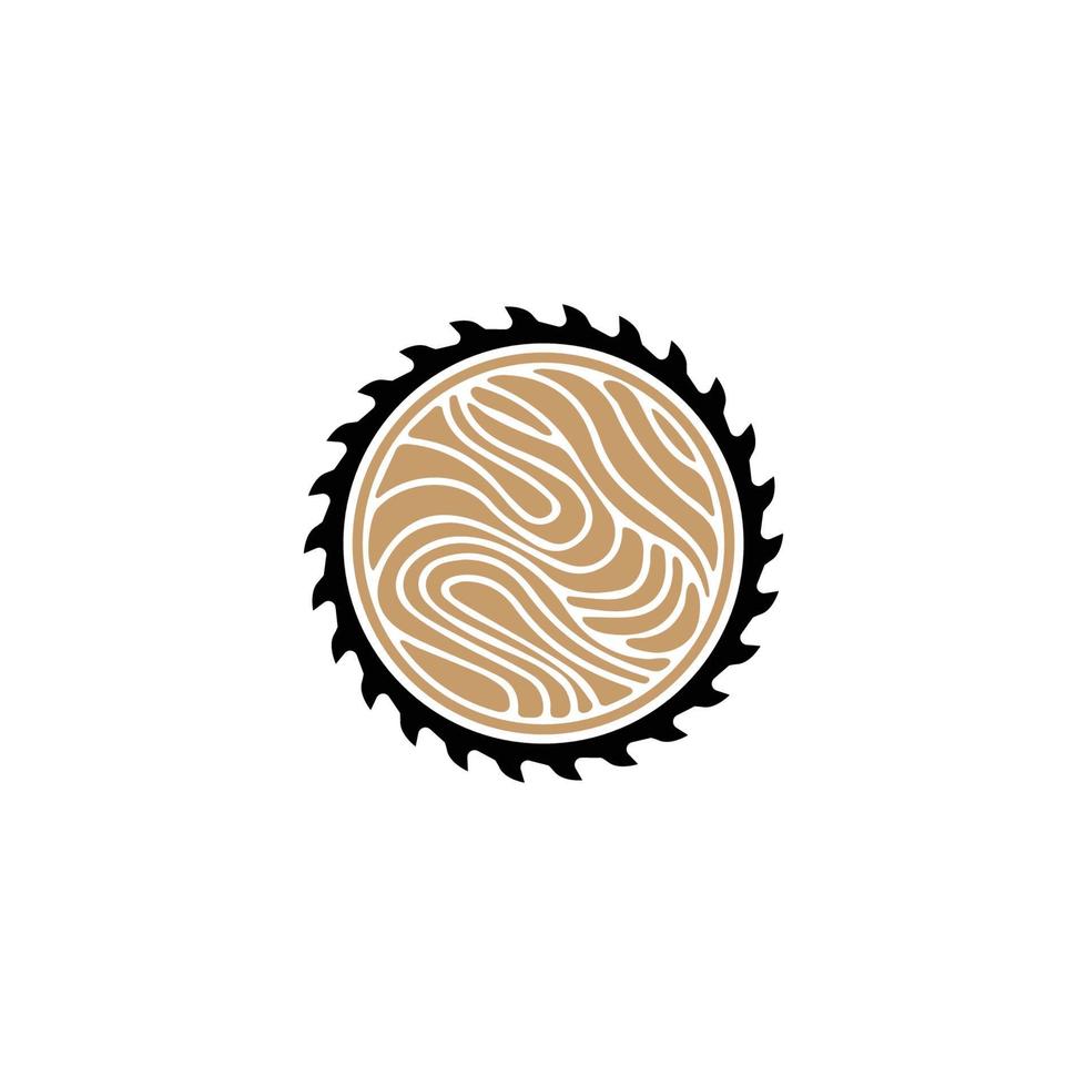 Tree wood trunk slice texture circle cut wooden logo Vector Image