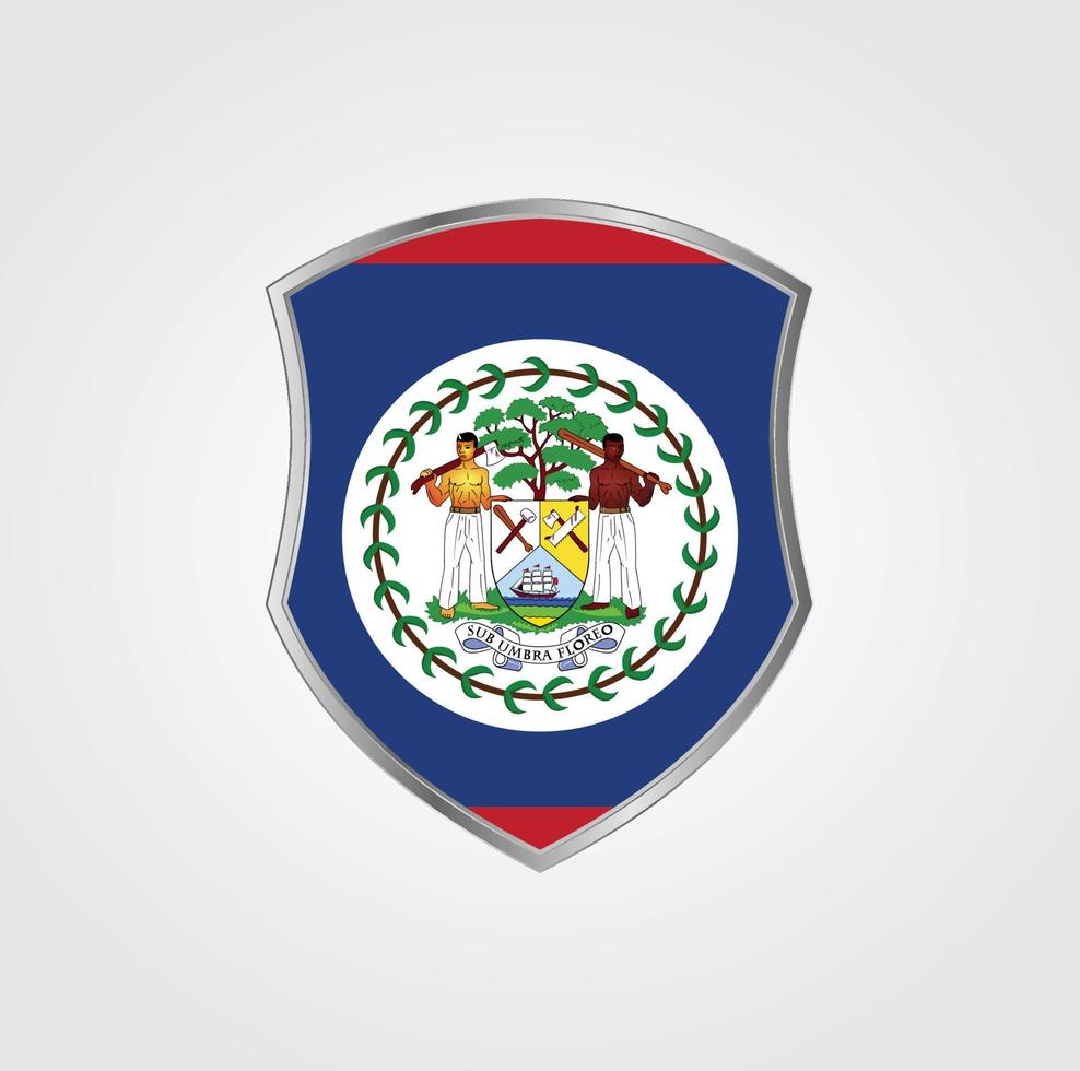 bandera de belice con diseño vector