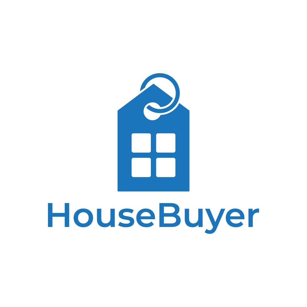 house price tag logo design vector