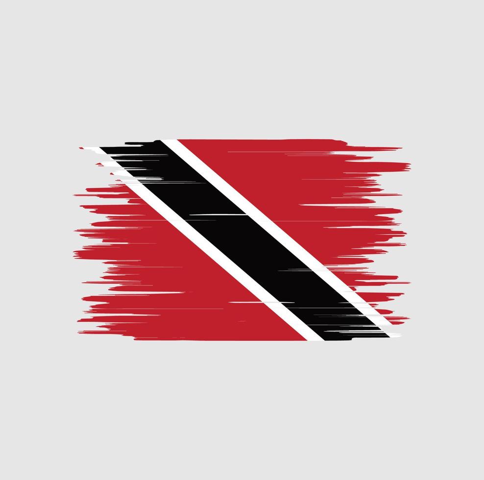 trazo de pincel de bandera de trinidad y tobago, bandera nacional vector