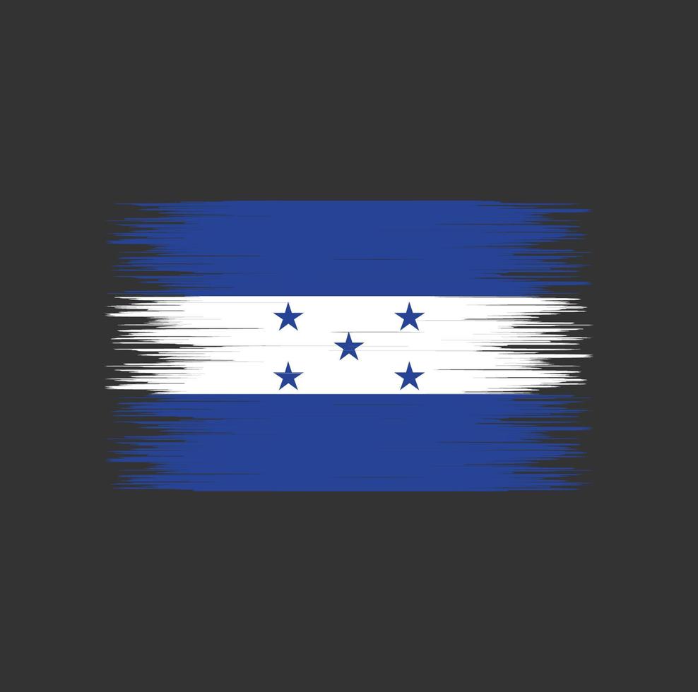 trazo de pincel de bandera de honduras, bandera nacional vector