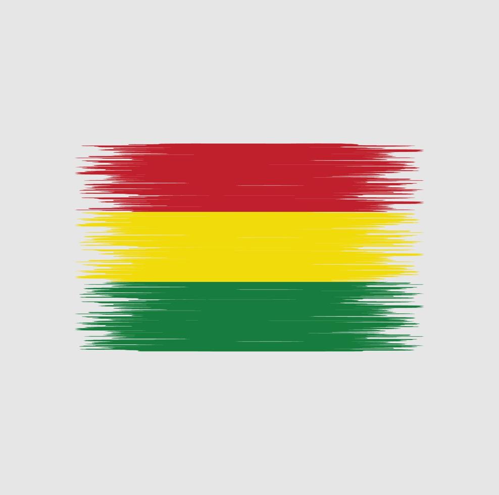 Bolivia flag brush stroke, national flag vector