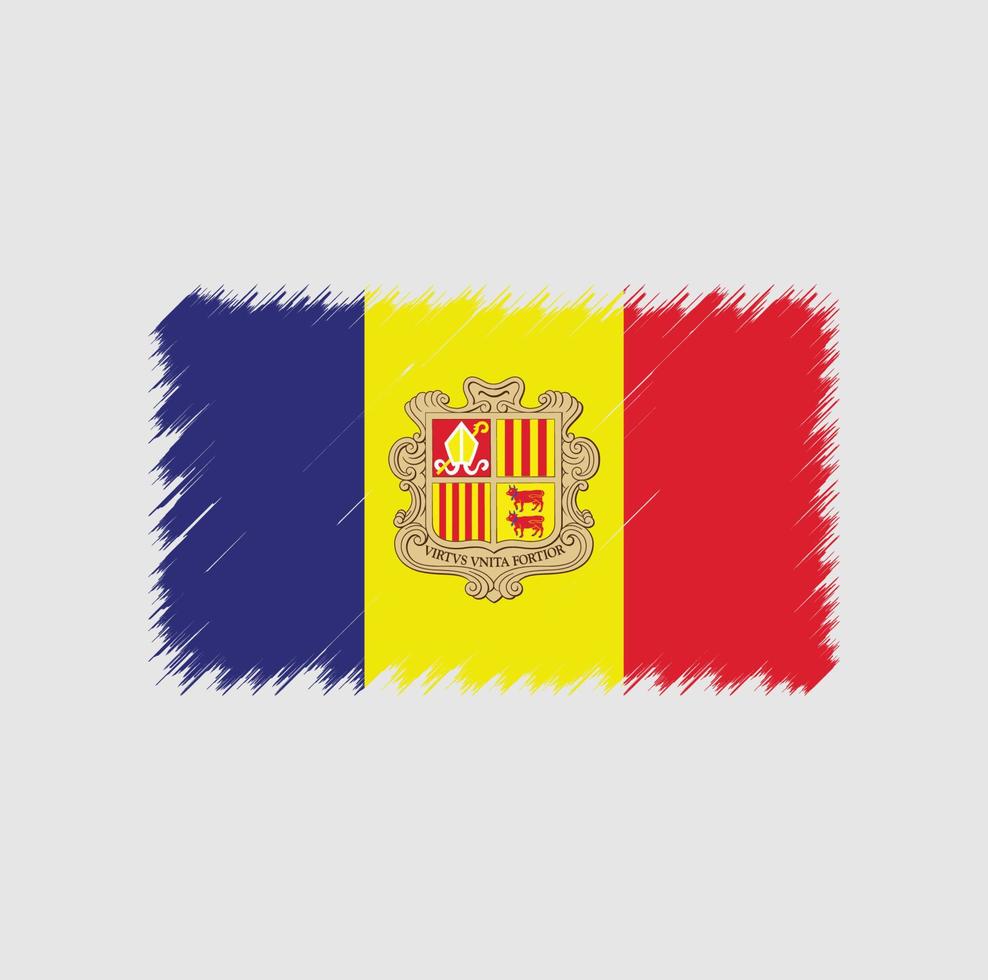 Andorra flag brush stroke vector