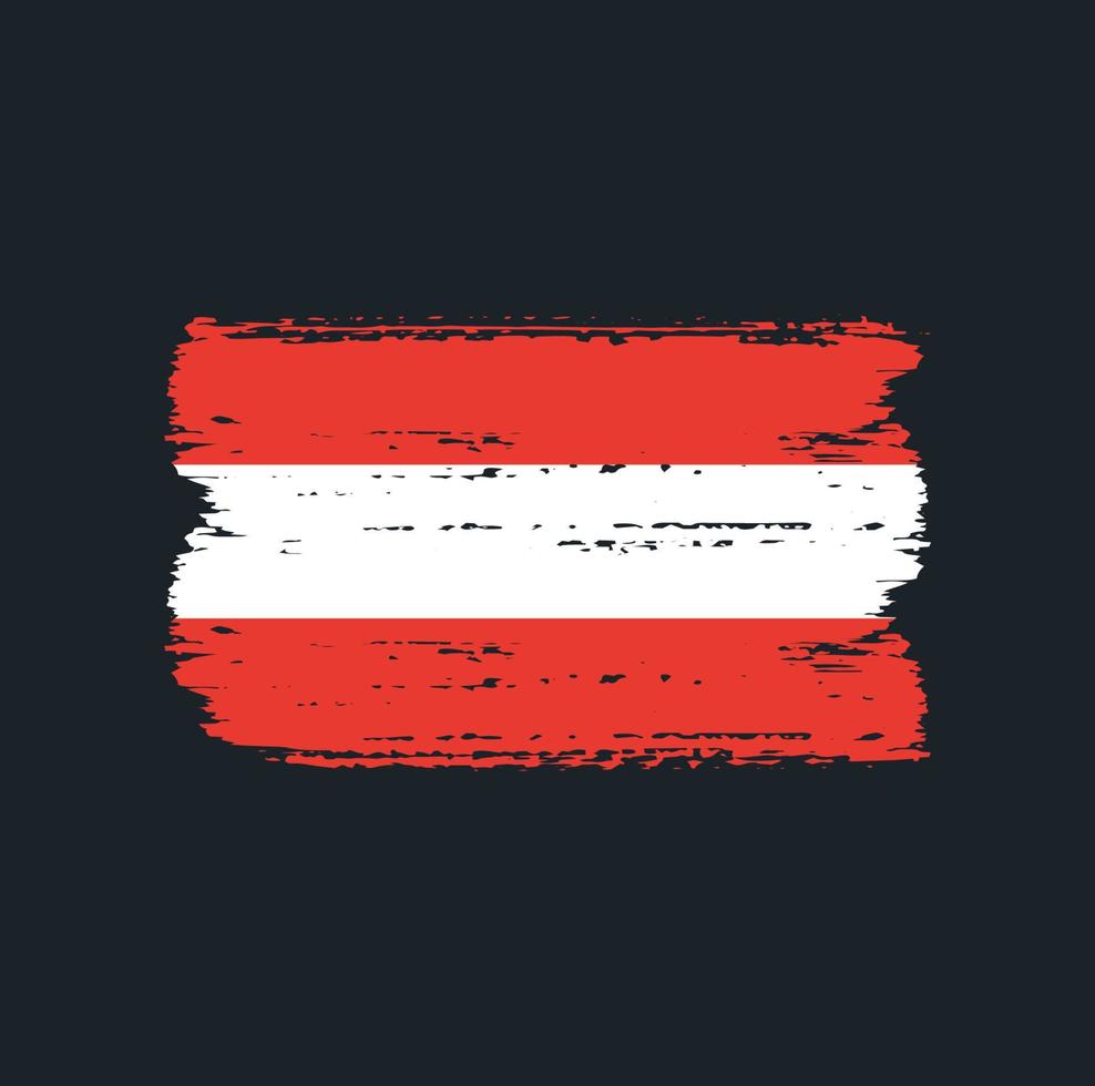 bandera de austria con estilo de pincel vector