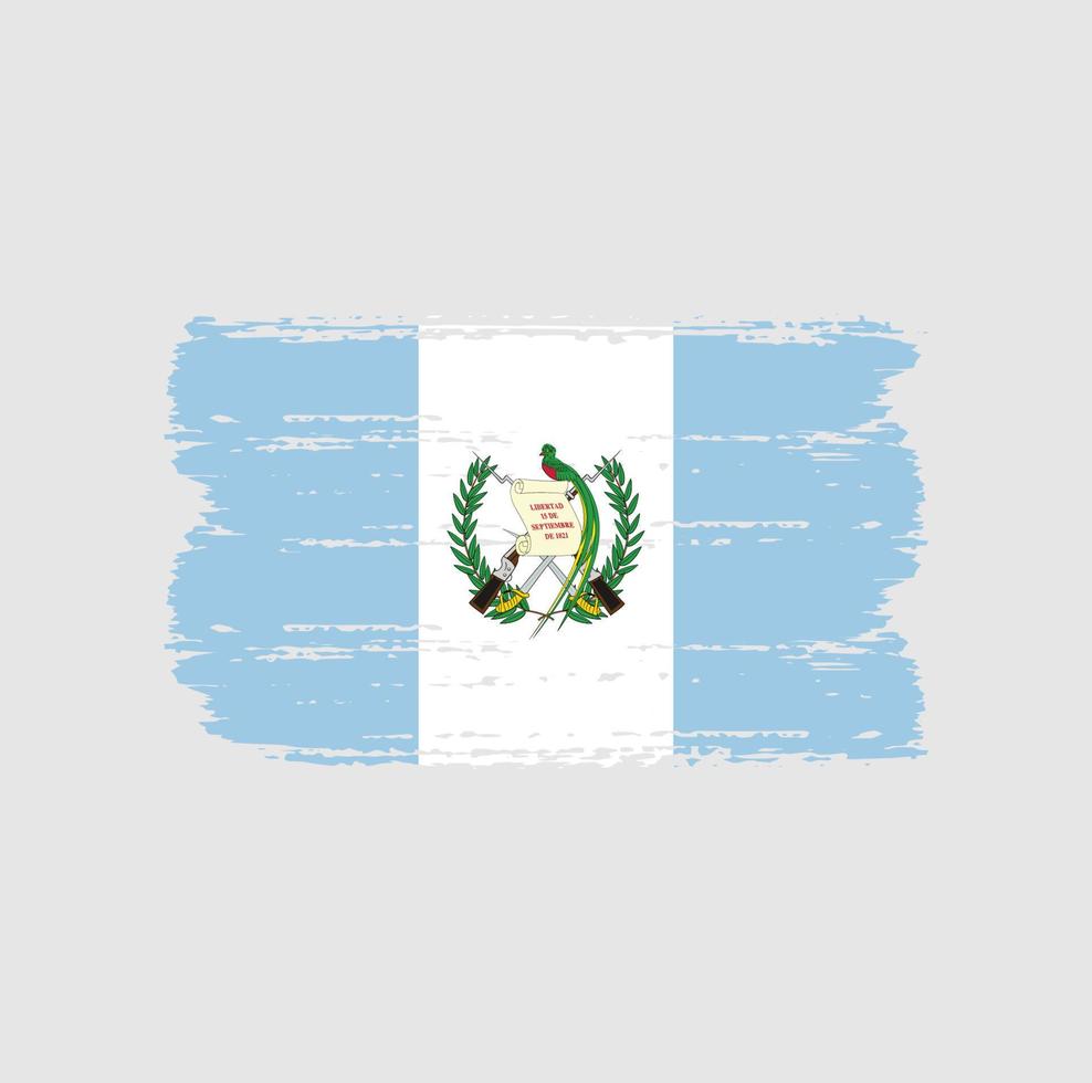 Flag of Guatemala with brush style vector