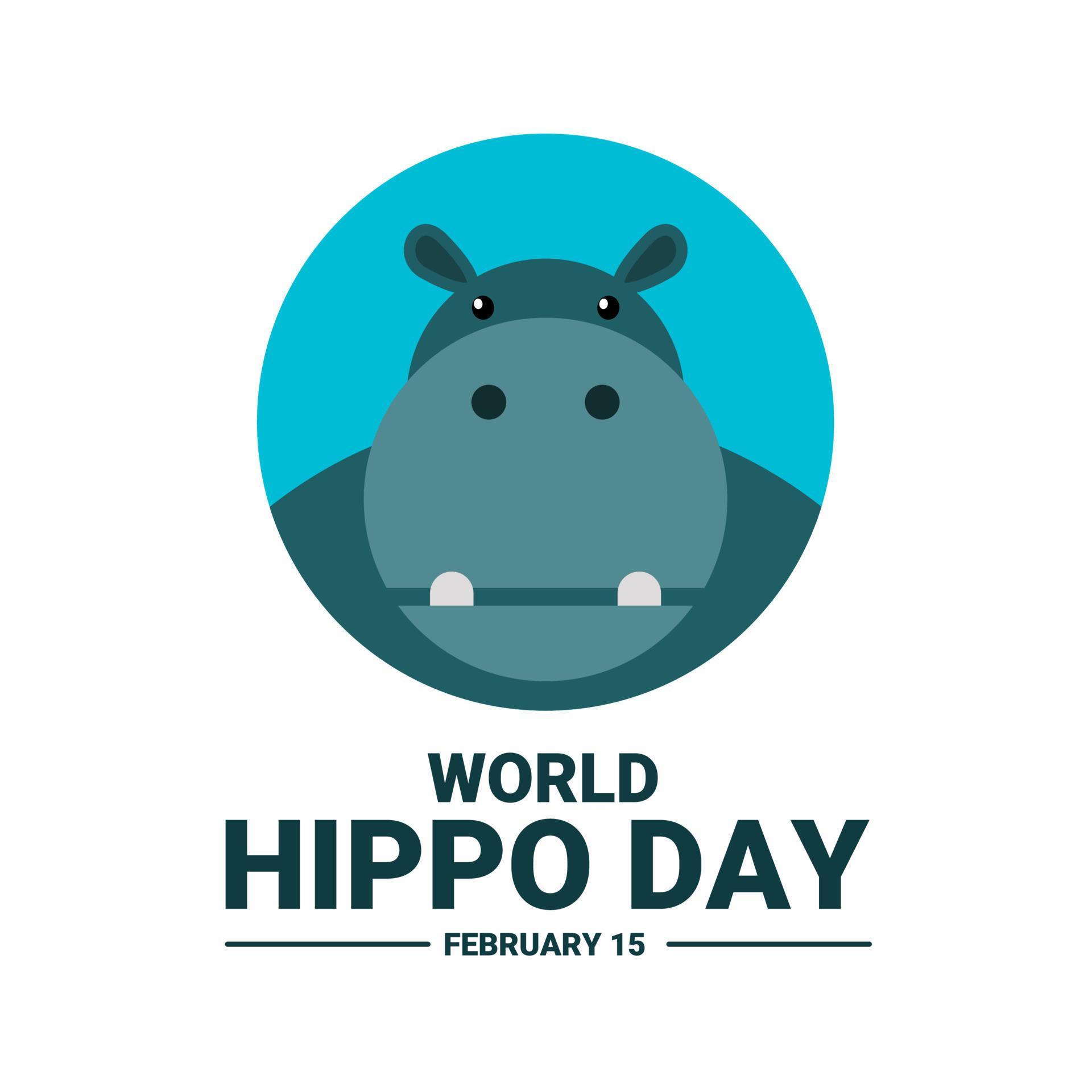 flat style hippo icon, as banner or template, world hippo day. 5900362 Vector Art at Vecteezy